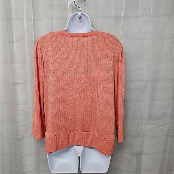 NWT Apt. 9 Melon Orange Knit Cardigan and Tank Set L - Picture 7 of 13